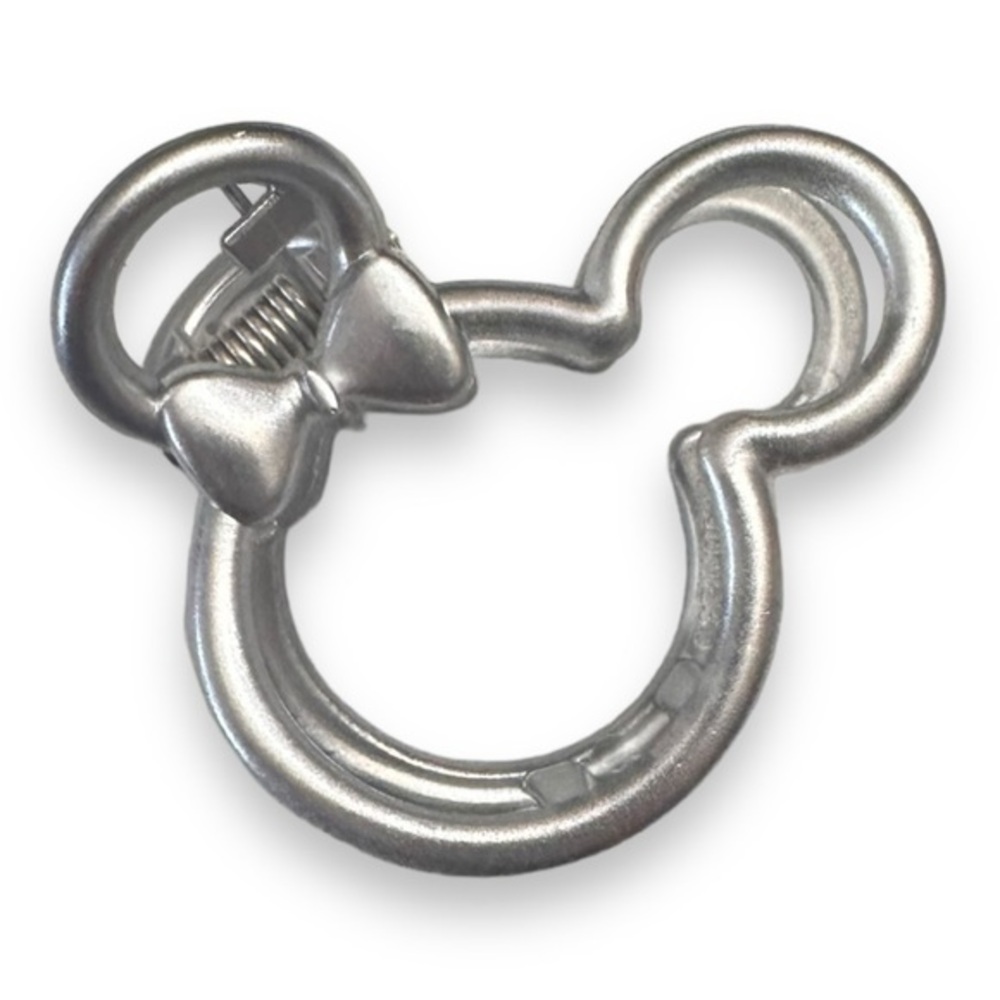 🆕 NWT Disney Minnie Mouse Hair Clip Frosted Silvertone